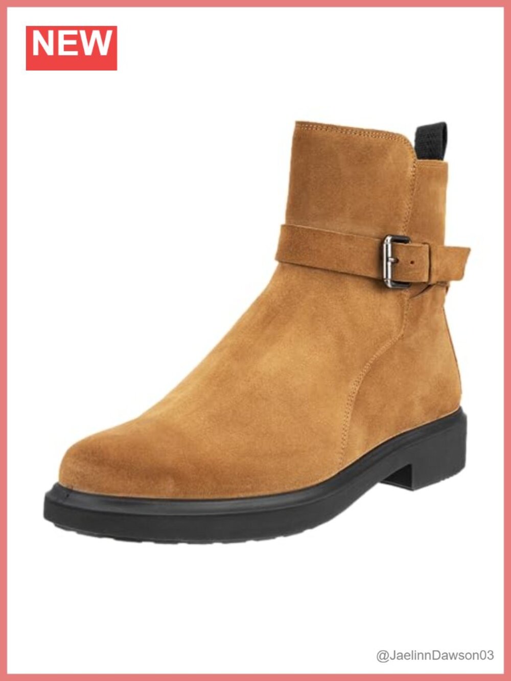 ECCO Waterproof Buckle Ankle Boots Leather Suede